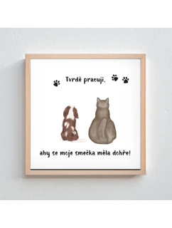 Personalizovaný magický fotoobraz v rámu - čtverec 20x20 - ilustrace zvířátka