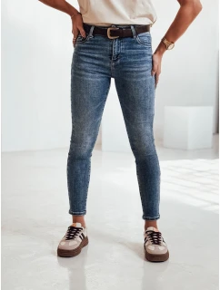 dámské džínové kalhoty s páskem v modré barvě Dstreet model 21981152 - FashionStreet