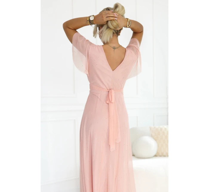 długa  z dekoltem i krótkim  model 22036870 - numoco basic