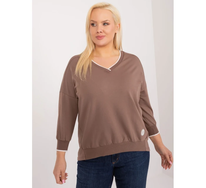Bluzka RV BZ model 20080907 brązowy - FPrice Bluzka RV BZ model 20080907 brązowy - FPrice