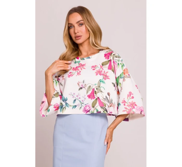 M844 Viacfarebný top s potlačou - model 2