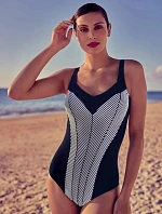 Jednodielne plavky 7380 M1 modrá a biela - Anita