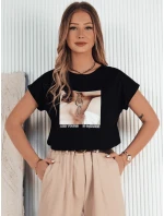 FALCI dámske tričko čierne FashionStreet RY2397