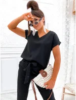 Čierna dámska súprava s bielizňou (751)