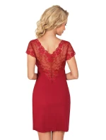 Dámska nočná košeľa Ismena vínová - Donna