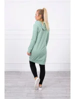 Mikina s kapucňou tmavo mätová Mikina s kapucňou tmavo mätová