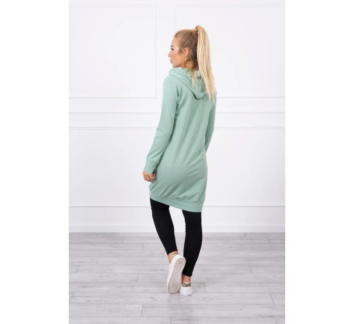 Mikina s kapucňou tmavo mätová Mikina s kapucňou tmavo mätová