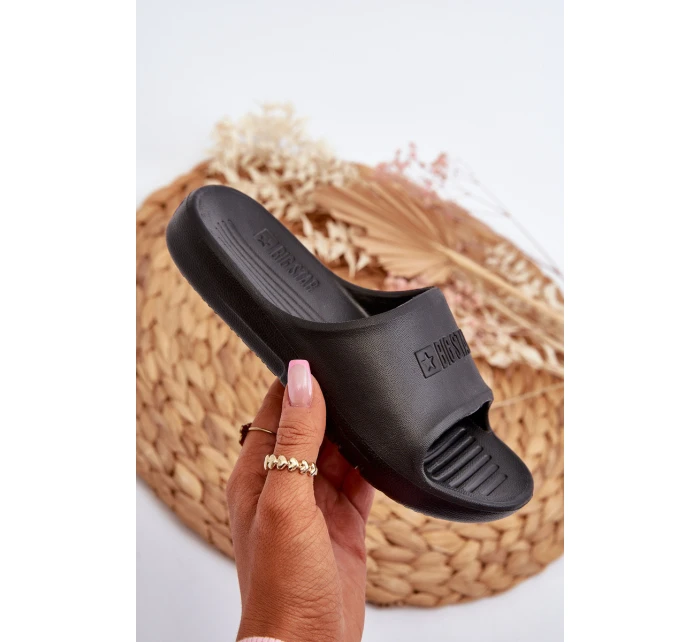 Lekkie Piankowe Klapki Dziecięce Big Star NN374556 Czarny