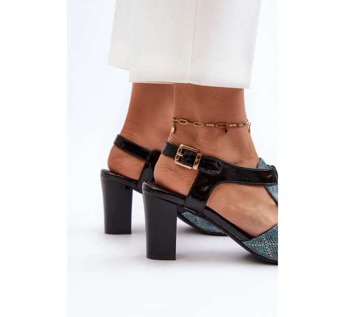 Dámské sandály na podpatku z ekokůže model 21658489 - Boto Dámské sandály na podpatku z ekokůže model 21658489 - Boto