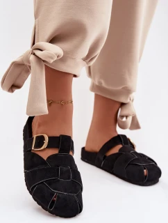 Dámské S Pásky A Zlatou Přezkou Černé model 21951404 - Boto