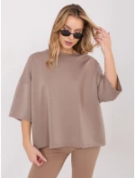 Bluzka MJ BZ model 21782527 ciemny bezowy - FPrice Bluzka MJ BZ model 21782527 ciemny bezowy - FPrice