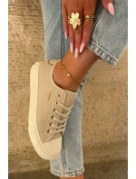 Dámské plátěné tenisky Big Star – béžové