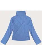 Dámska prešívaná bunda so stojačikom modrá (20067)