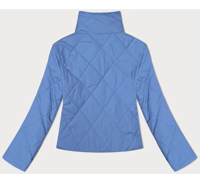 Dámska prešívaná bunda so stojačikom modrá (20067)