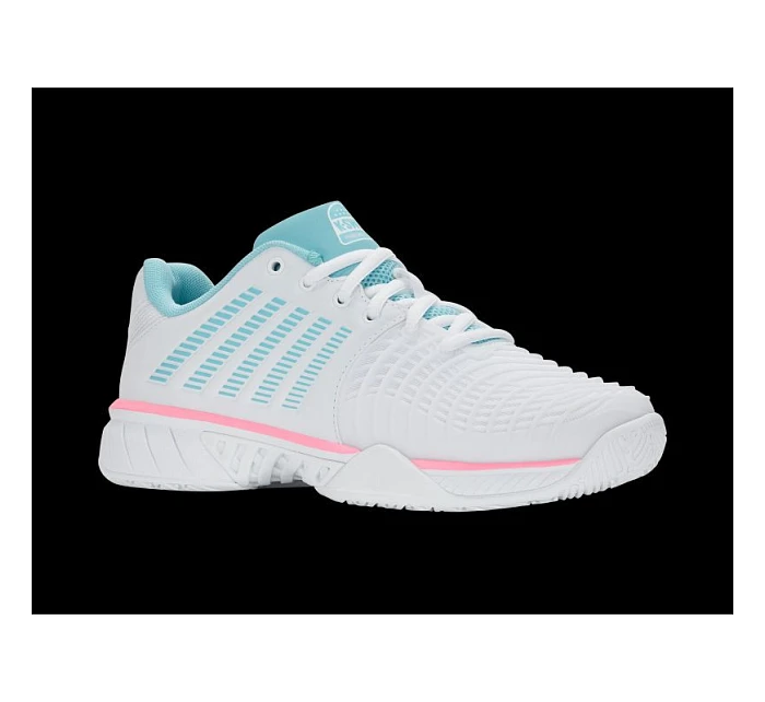 Tenisky K-swiss EXPRSLIGHT3 HB PADEL WHITE/SOFT NEON BLUE/BUBLE GUM-M (98900-146-M)