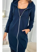 Šaty s kapucňou, mikina s kapucňou námornícka modrá Šaty s kapucňou, mikina s kapucňou námornícka modrá