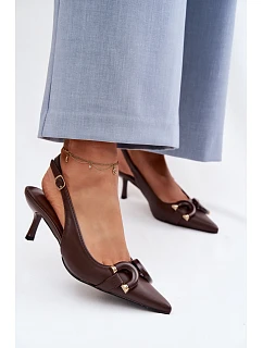 Sandále na podpätku model 225956 Vykročte štýlovo