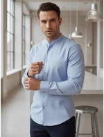 Pánská košile SLIM FIT se stojáčkem modrá Dstreet model 21981662 - FashionStreet