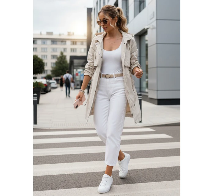 Dámská světle béžová přechodná bunda parka Dstreet model 21995940 - FashionStreet