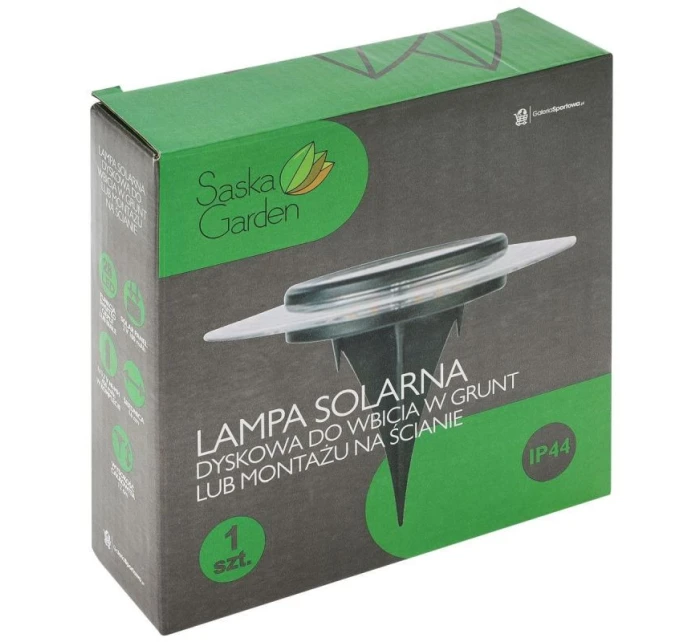 SOLÁRNE DISKOVÉ SVETLO 28 LED PRE MONTÁŽ NA ZEM ALEBO NA STENU