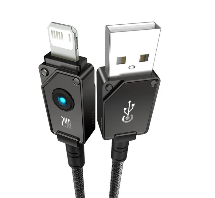 Baseus Nezlomiteľný kábel USB-IP 2,4A 1 m (čierny)