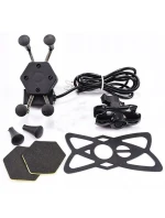 Držiak a nabíjačka telefónu FreedConn MC7C + držiak na rám hlavy BM2R