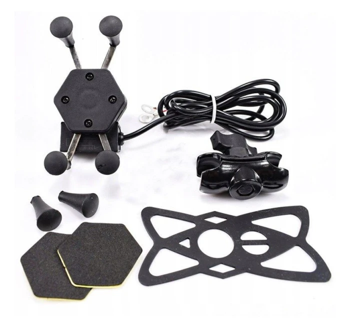 Držiak a nabíjačka telefónu FreedConn MC7C + držiak na rám hlavy BM2R