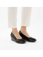 Dámske lodičky na platforme čierne Vinceza 58629