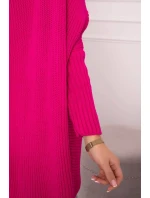 Sveter s netopierími rukávmi fuchsiový