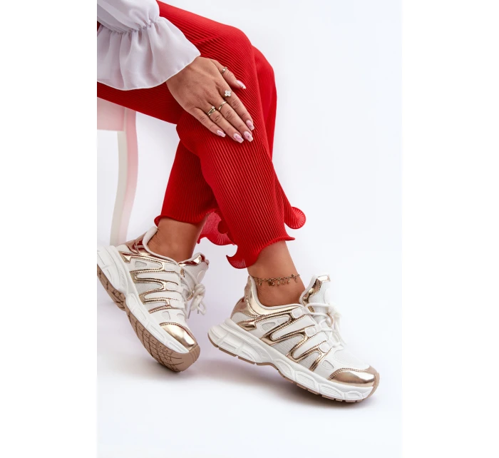 Dámské tenisky na masivní podrážce bílé model 21659040 - Boto Dámské tenisky na masivní podrážce bílé model 21659040 - Boto