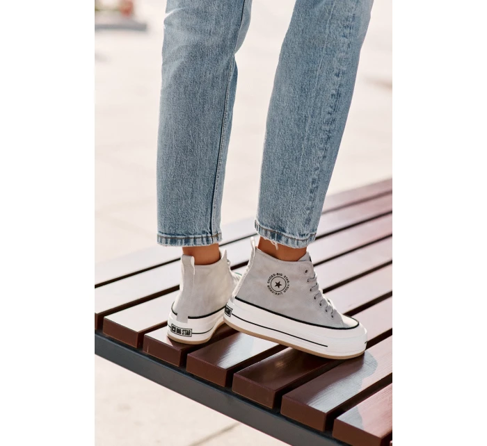 Zateplené Dámské Tenisky Na Platformě Eko Kůže Big Star model 21669567 Modré - Big Star Shoes