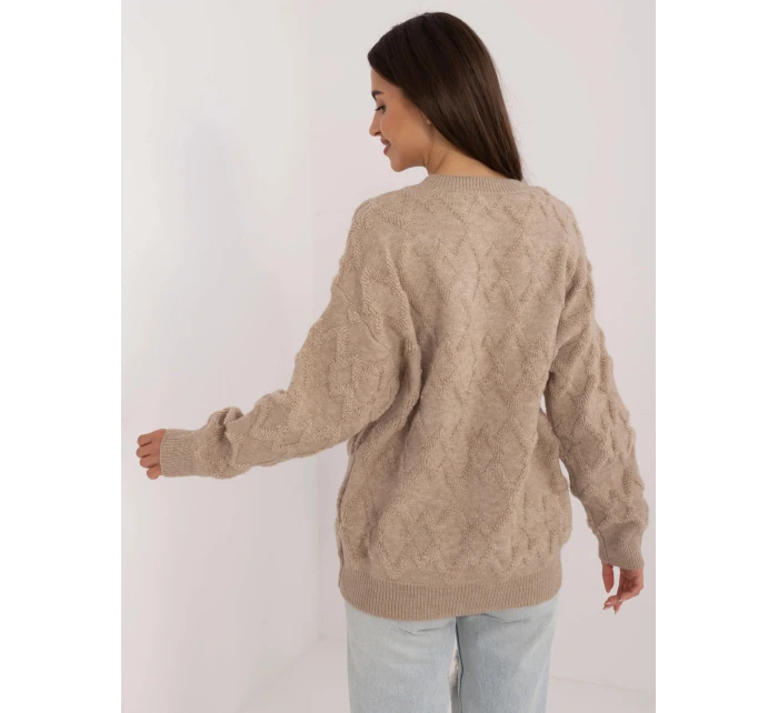 Dámsky sveter AT SW 2361.61 Beige - FPrice Dámsky sveter AT SW 2361.61 Beige - FPrice