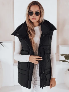 Dámske plus veľkosť vesta OMALIS Black FashionStreet TY3286