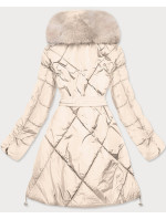 Dámsky zimný kabát s kožušinou (008)