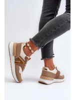 Sneakersy Damskie Z Eko Skóry Brązowe Vinelli Sneakersy Damskie Z Eko Skóry Brązowe Vinelli