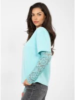 Bluzka IT BZ model 21895928 mietowy - FPrice Bluzka IT BZ model 21895928 mietowy - FPrice