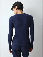 Univerzálny top s rebrovým vzorom LSL – modrý – TRIUMPH Modrý – TRIUMPH
