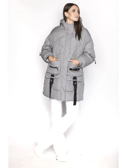 PUCHOWA KURTKA DAMSKA Z  SZARA model 21244221 - Ann Gissy