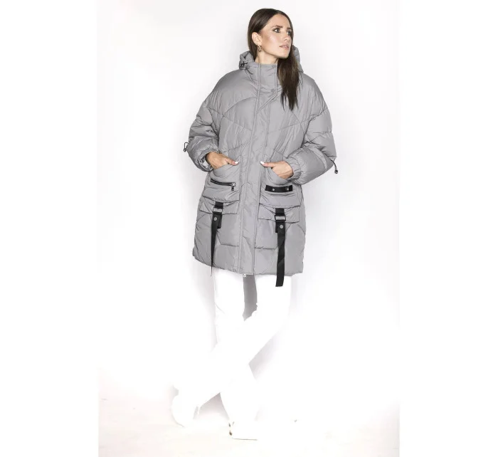 PUCHOWA KURTKA DAMSKA Z  SZARA model 21244221 - Ann Gissy