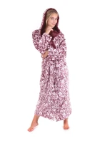 Dámsky župan Flora s kapucňou 3956 4803 mauve wine - Vestis Dámsky župan Flora s kapucňou 3956 4803 mauve wine - Vestis
