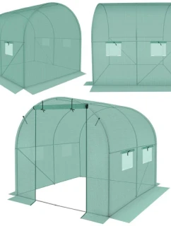 ZÁHRADNÝ TUNEL 200x200x200 cm PE KONŠTRUKCIA ZELENÁ OCEL