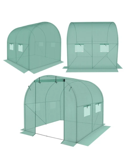 ZÁHRADNÝ TUNEL 200x200x200CM PE KONŠTRUKCIA ZELENÁ OCEL