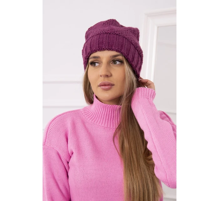 Dámska čiapka Danuta K331 tmavo fialová