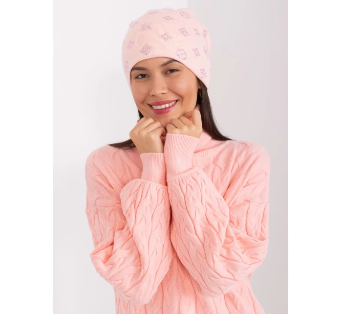 Czapka AT CZ model 19034187 jasny różowy - FPrice