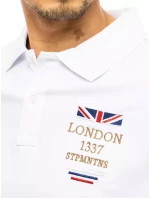 FashionStreet biele vyšívané polo tričko PX0436