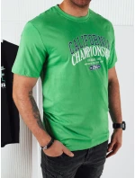 Pánské zelené tričko s potiskem Dstreet model 21973683 - FashionStreet