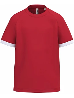 Kariban ProAct PA 4046 Detské kontrastné športové tričko 20.4046 sporty red/white
