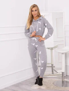 Sada s potlačou pištole šedá