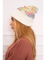 Bublinková čiapka K219 ecru