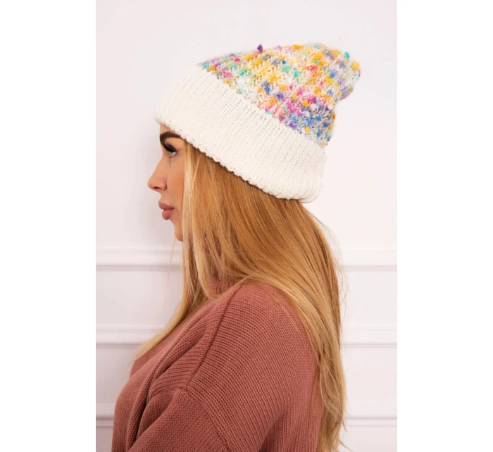 Bublinková čiapka K219 ecru
